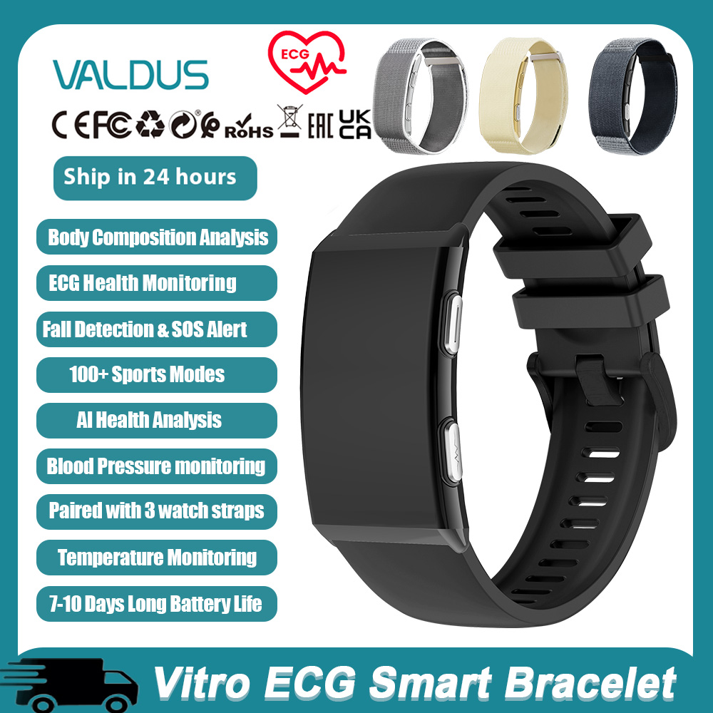 Fall Detection Watch - VALDUS 2026 新型 VITRO ノンスクリーン スマートブレスレット
