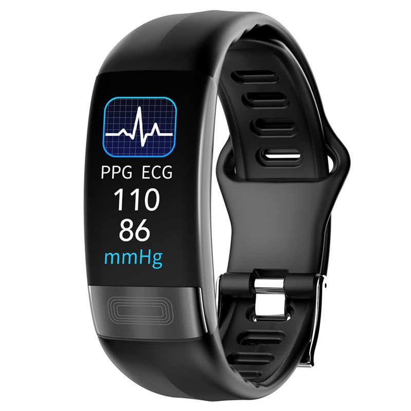 Fall Detection Watch - スポーツブレスレット健康ウォッチ ECG 心拍数 血中酸素 体温 カロリー