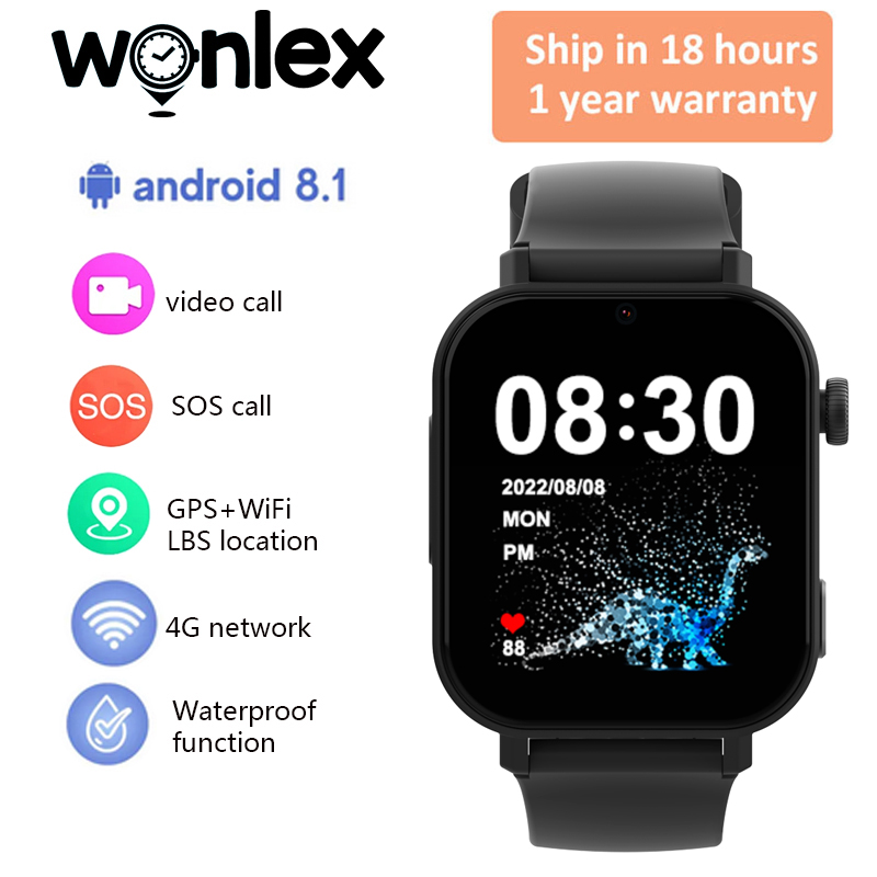 Fall Detection Watch - Wonlex KT36 4Gスマートウォッチ キッズGPS WiFi位置追跡 SOSアラート
