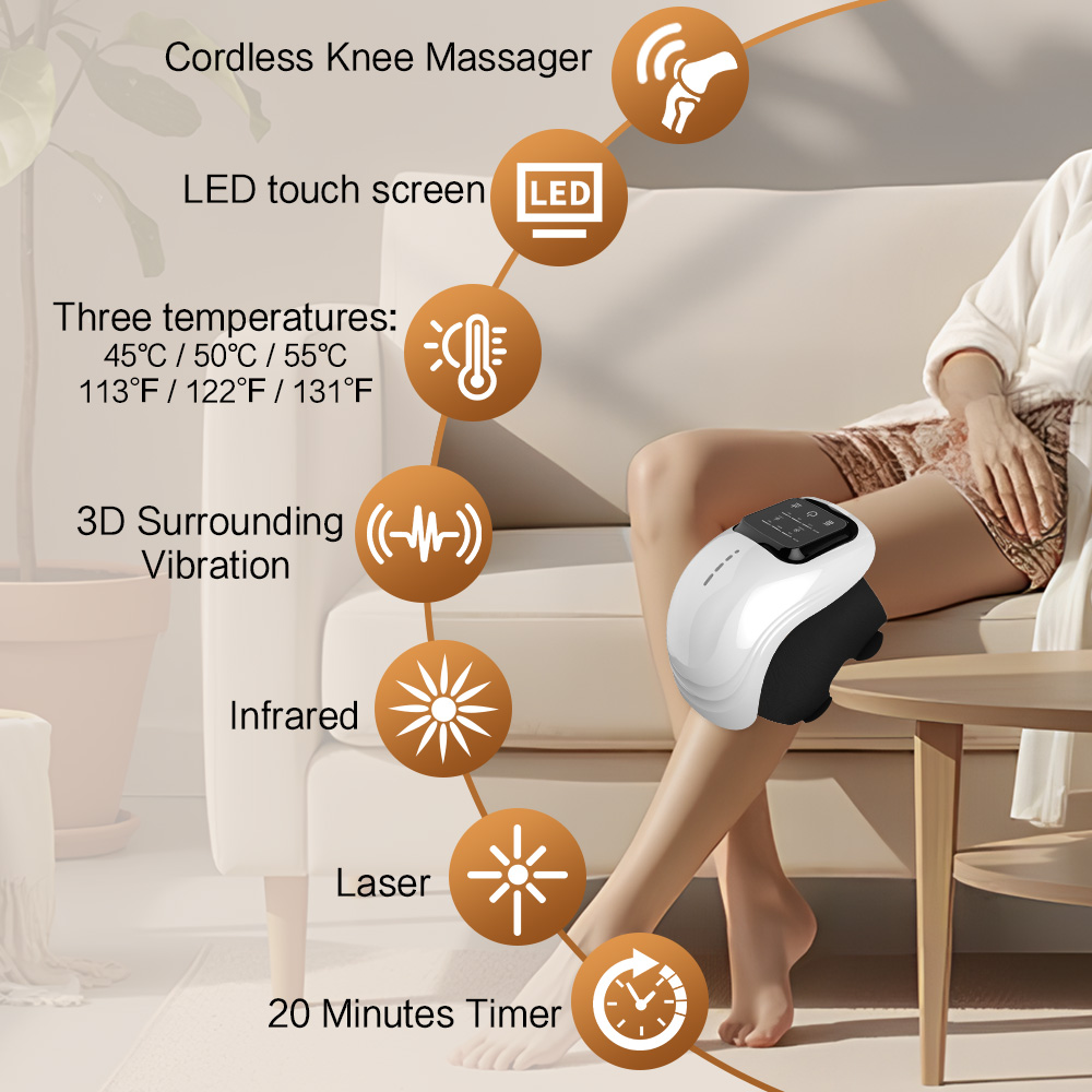 磁気式スマートヒーター内蔵、家庭用、ワイヤレス、USB給電式 - Smart Knee Wrap のレビューと価格