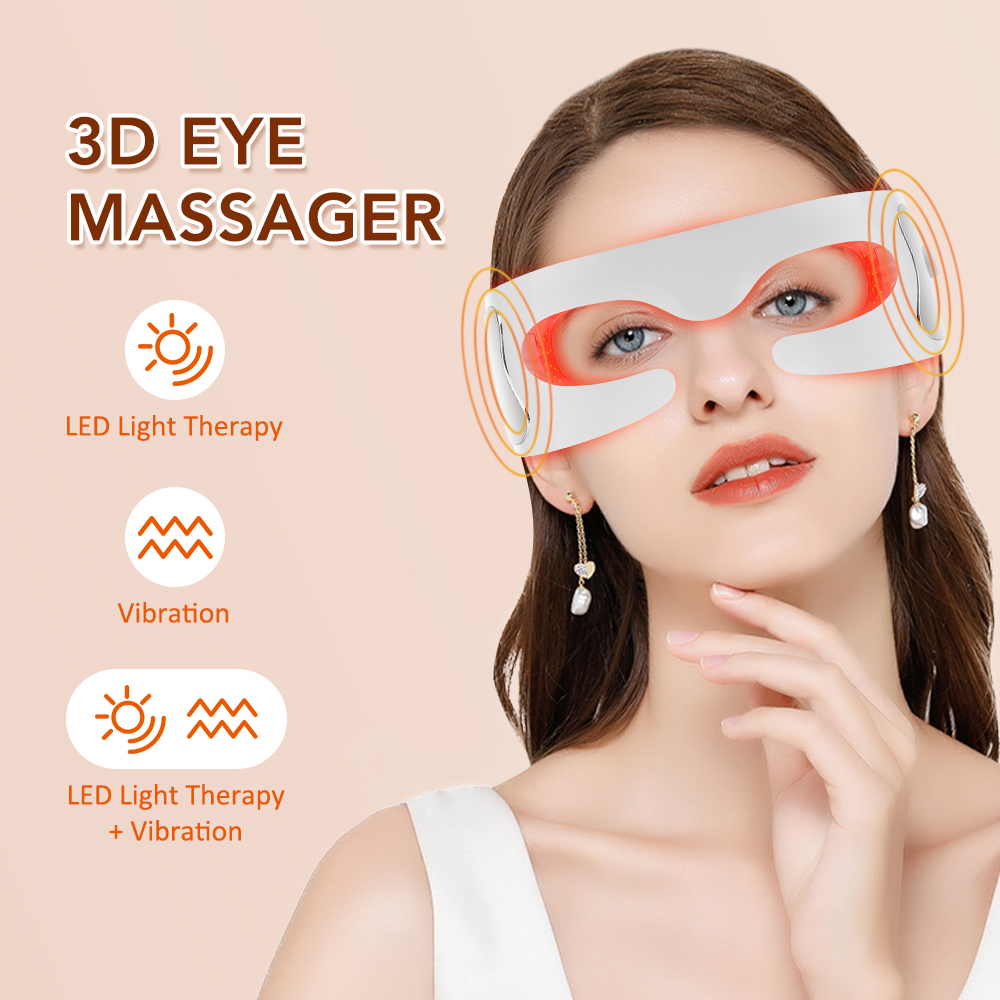 電気アイマッサージャー抗しわ老化アイケア美容ツールマッサージ - Light Therapy Glasses のレビューと価格