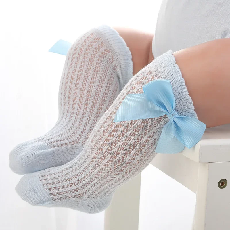 夏メッシュ女の赤ちゃん靴下かわいい大きな弓ソフト綿弾性白赤新 - Baby Sock Oximeter のレビューと価格