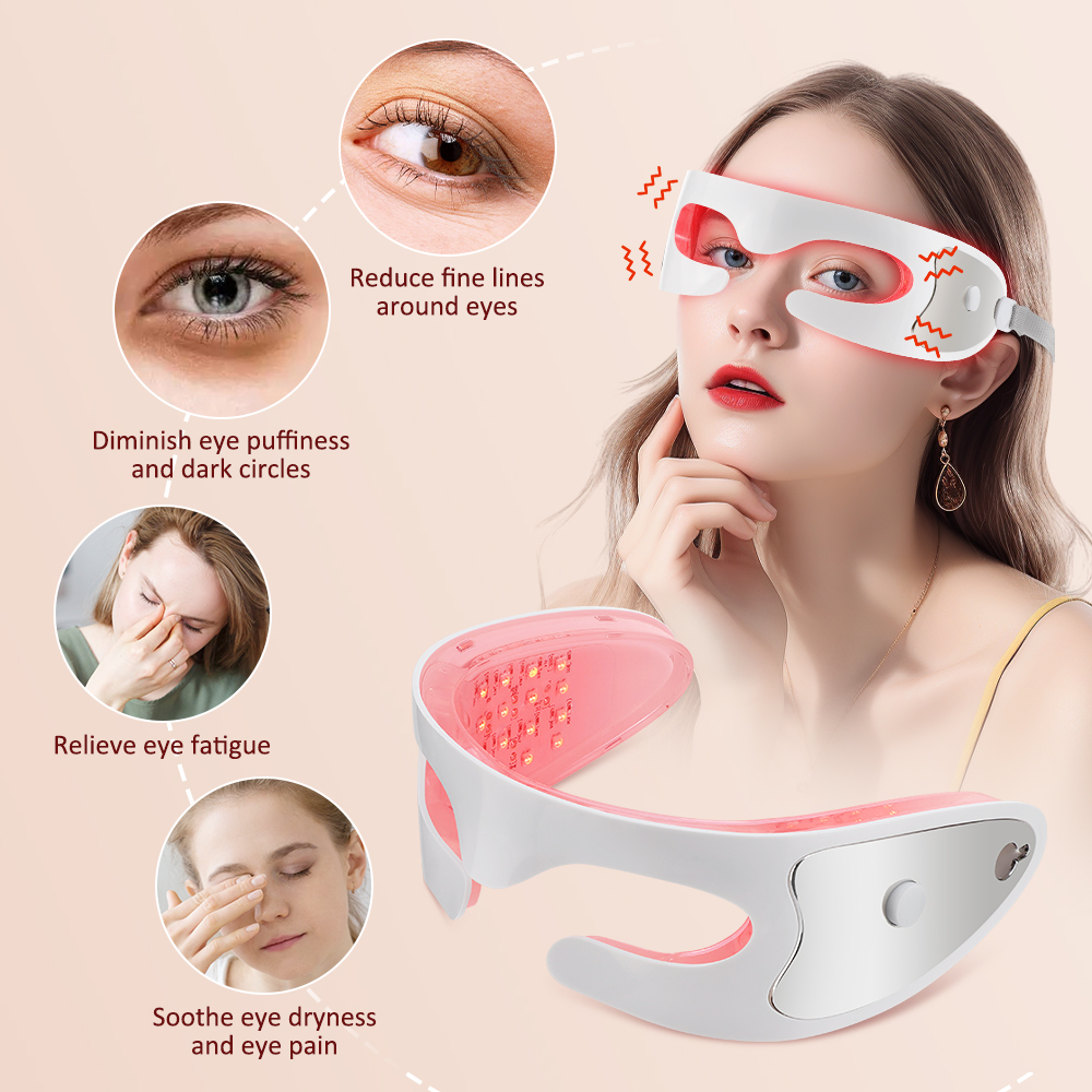 EMS 赤色光アイマッサージャー目の疲労軽減リラクゼーション - Light Therapy Glasses のレビューと価格
